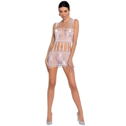 Passion BS090 -minimekkomainen bodystocking, valkoinen, yksi koko