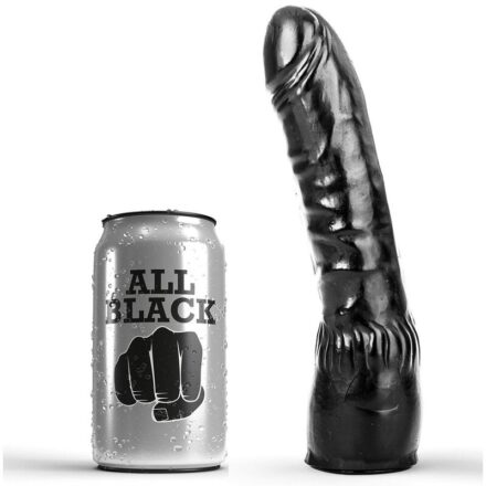 All Black -realistinen dildo, musta, 20 cm