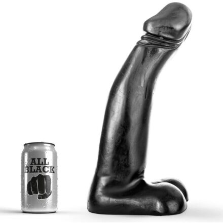 All Black -dildo, musta, 29 cm