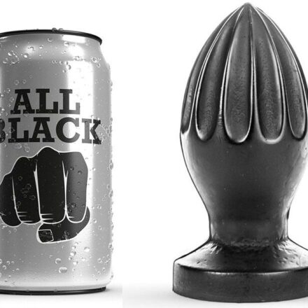 All Black -anaalitappi, musta, 12 cm