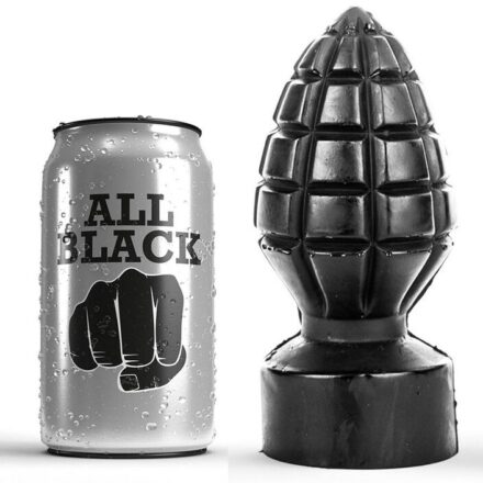 All Black -anaalitappi, musta, 14 cm