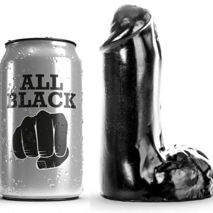 All Black -realistinen dildo, 13 cm