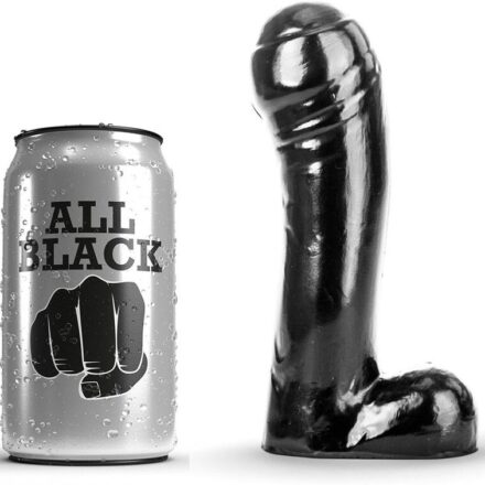 All Black -dildo, musta, 15 cm