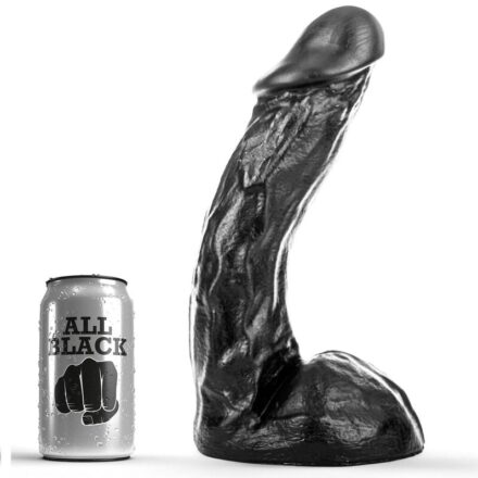 All Black -kaareva dildo, musta