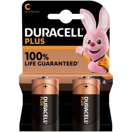 Duracell Plus C (LR14) -alkaliparisto, 1,5 V, 2 kpl