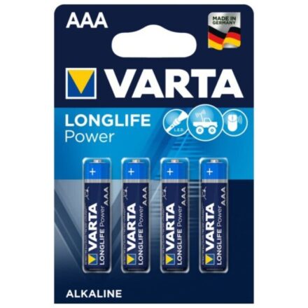 VARTA Longlife Power AAA LR03 -alkaliparistot, 4 kpl