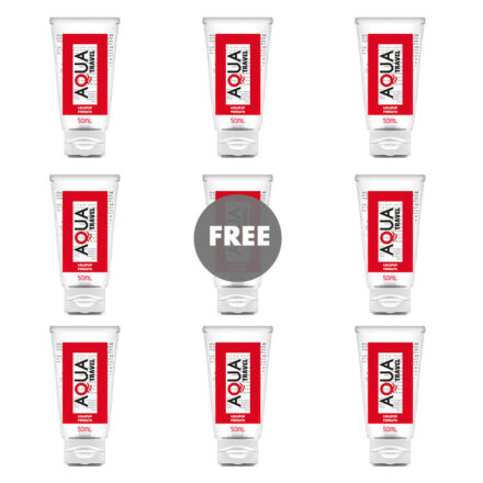 AQUA TRAVEL - LOLLIPOP FLAVOUR WATERBASED LUBRICANT - 50 ML 8+1 FREE