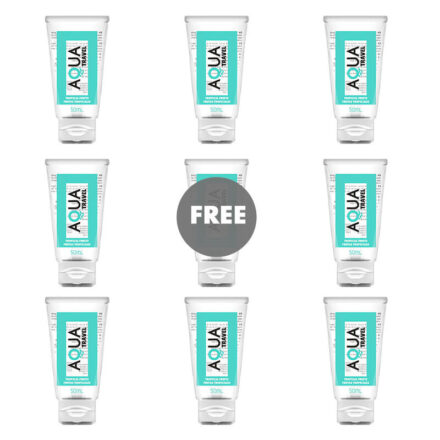 AQUA TRAVEL - TROPICAL FRUITS FLAVOUR WATERBASED LUBRICANT - 50 ML 8+1 FREE
