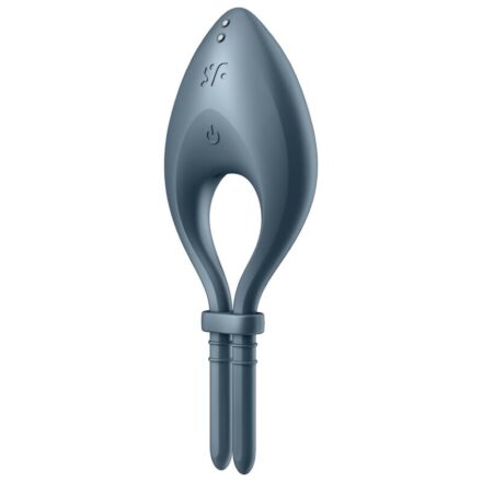 Satisfyer Bullseye -värisevä penisrengas, harmaa