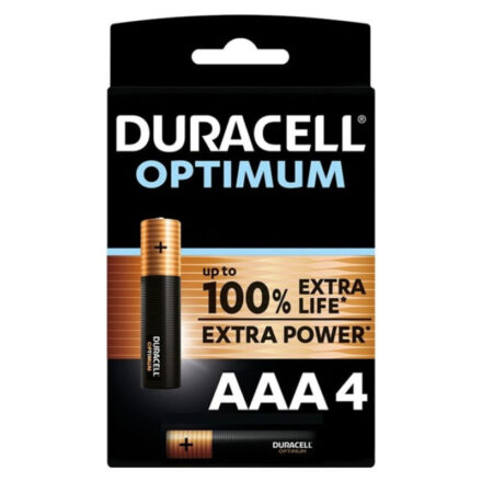 Duracell Optimum AAA -alkaliparisto, 1,5 V, 4 kpl