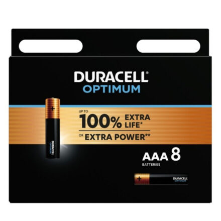 Duracell Optimum AAA -alkaliparisto, 1,5 V, 8 kpl
