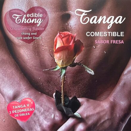HOTFLOWERS - MENS THONG+ 2 STRAWBERRY WAFER NIPPLE /es/pt/en/fr/it/