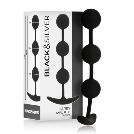 BLACKSILVER - HARRY ANAL ROSARY 3 SILICONE SPHERES 14 CM