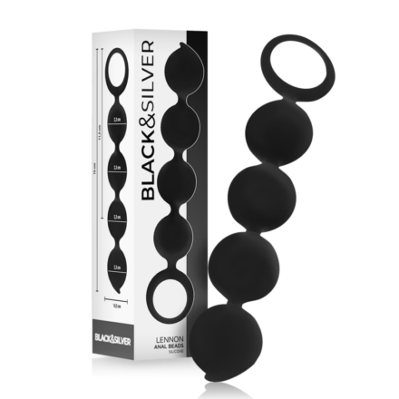 BLACKSILVER - LENNON ANAL ROSARY 4 SILICONE SPHERES 15 CM