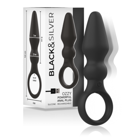BLACKSILVER - OZZY POWERFUL SILICONE ANAL PLUG