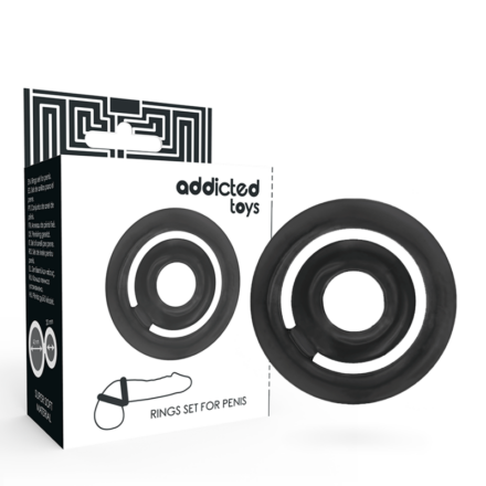 Addicted Toys Potenz C-Ring penisrengas, musta