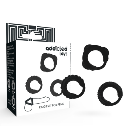 Addicted Toys C-Ring -penisrengassetti, musta