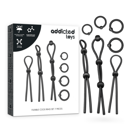 Addicted Toys -silikoniset penisrenkaat, 7 kpl