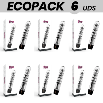 ECOPACK 6 UNITS - GLOSSY LENNY VIBRATOR BLACK