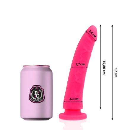 Delta Club -silikonidildo, pinkki, 17 cm