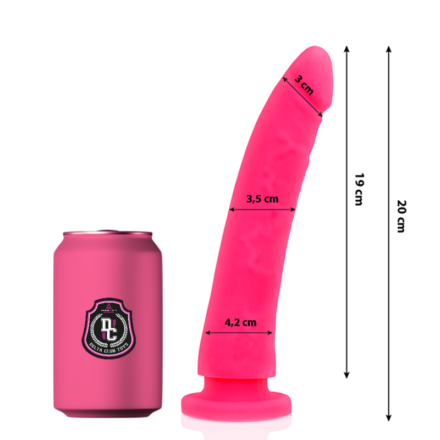 Delta Club -silikonidildo, pinkki, 20 cm
