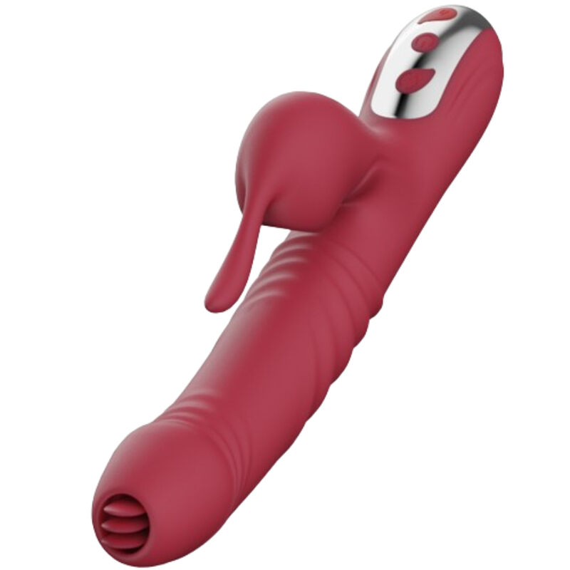 ARMONY - SUCK VIBRATOR  SUCKER WITH STIMULATING TONGUE BURGUNDY