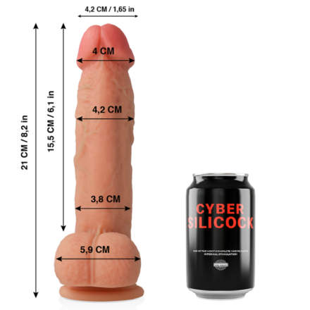 Cyber Silicock Saul -silikonidildo, 21 cm