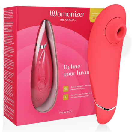 Womanizer Premium 2 -Pleasure Air -klitorisstimulaattori, vadelma