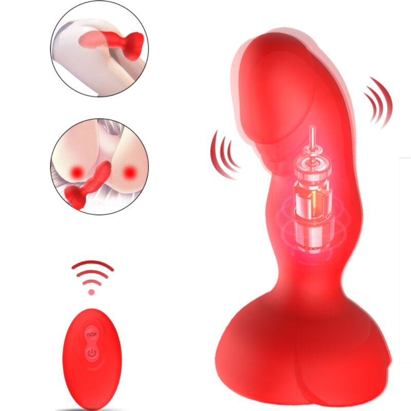 ARMONY - EXTREME A BLOOM ROSE VIBRATOR  ANAL PLUG REMOTE CONTROL RED