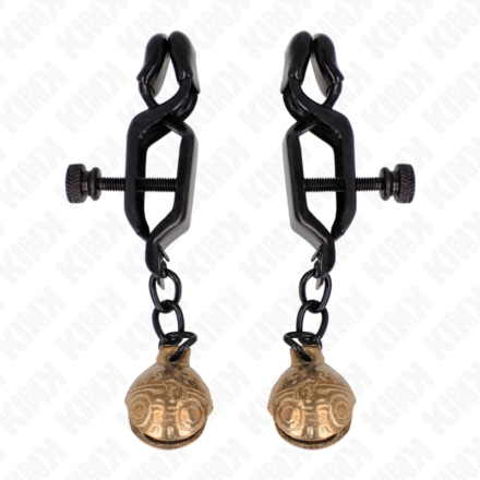 KINK - BELL JAW STYLE NIPPLE CLAMPS BLACK 7 CM