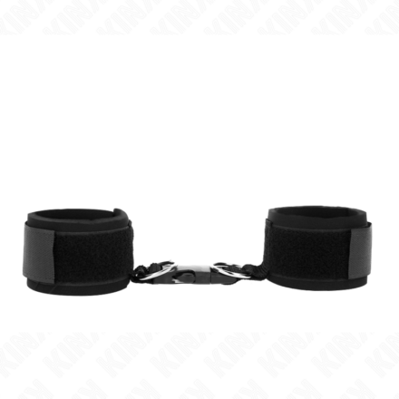 KINK - NEOPRENE HOOKLOOP FASTENER WRIST RESTRAINTS BLACK ADJUSTABLE 22-34 CM