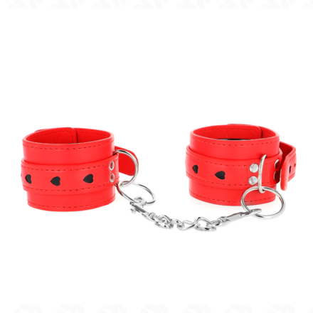 KINK -punaiset rannerajoittimet mustalla sydämellä 21–28 cm