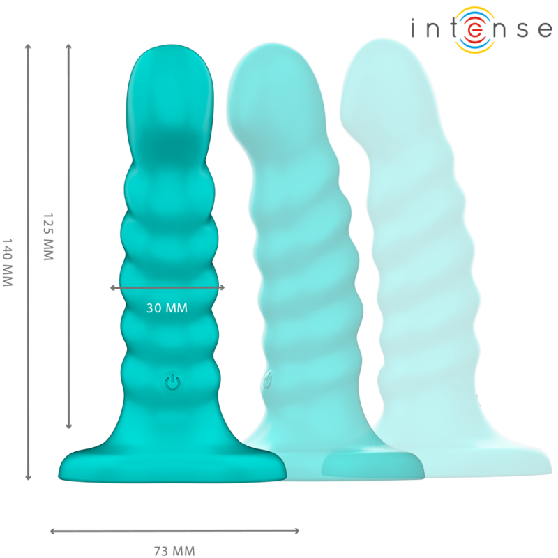 INTENSE - BUFFY VIBRATOR SIZE S SPIRAL DESIGN 10 VIBRATIONS BLUE REMOTE CONTROL 2 INTENSE - BUFFY VIBRATOR SIZE S SPIRAL DESIGN 10 VIBRATIONS BLUE REMOTE CONTROL - Image 2