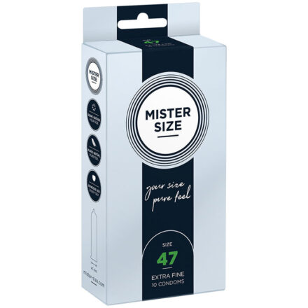 Mister Size XS -kondomit, 47 mm, 10 kpl
