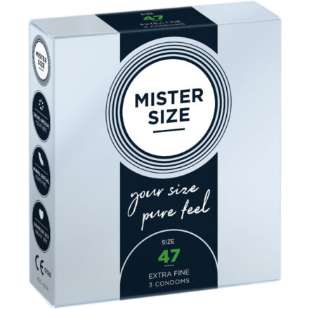 Mister Size XS -kondomit, 47 mm, 3 kpl