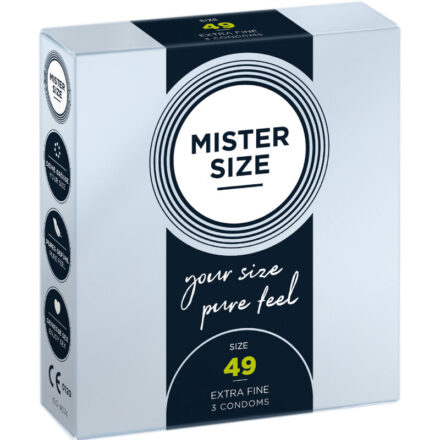 Mister Size S -kondomit, 49 mm, 3 kpl