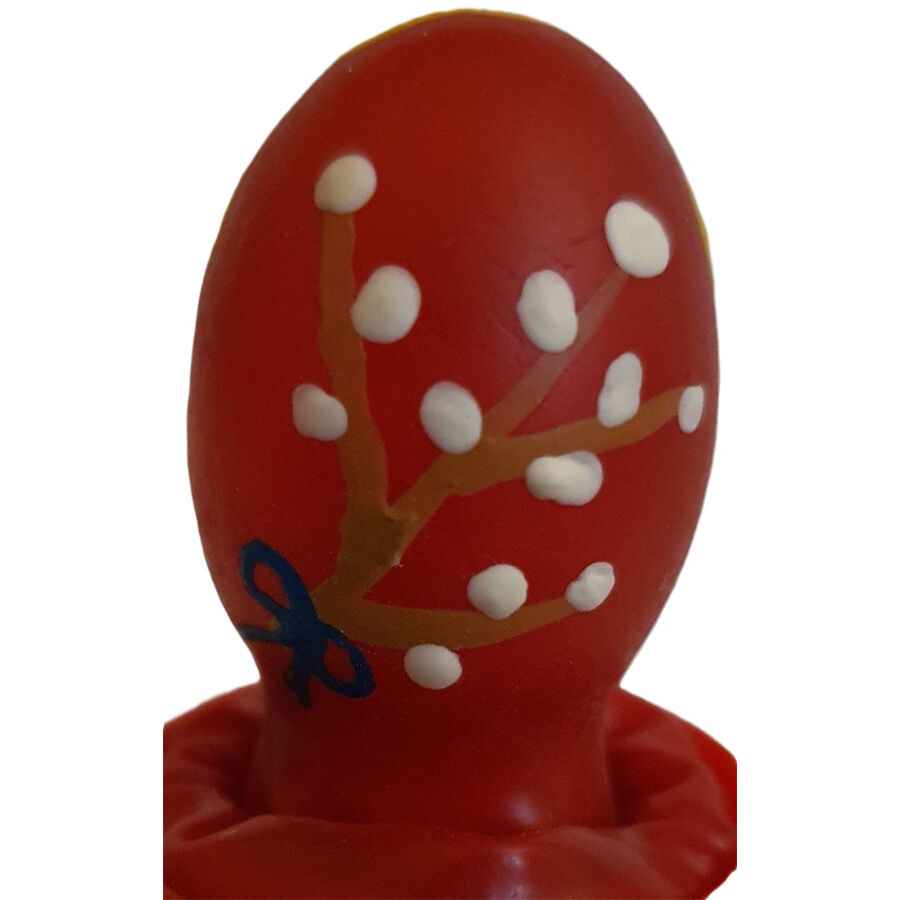 CONDOMERIE - HANDPAINTED NOVELTY CONDOMS EASTER EGG RED