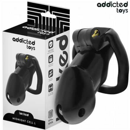 ADDICTED TOYS LOCKED - MINDNIGHT CELL PENIS CAGE SIZE L