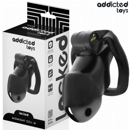 ADDICTED TOYS LOCKED - MINDNIGHT CELL PENIS CAGE SIZE M