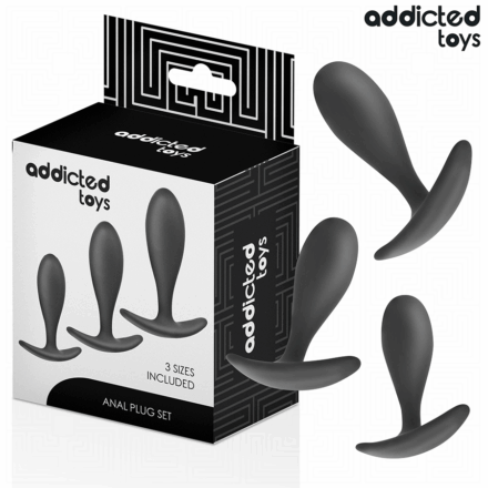 Addicted Toys -anaalitappisetti, 3 kpl, malli 2