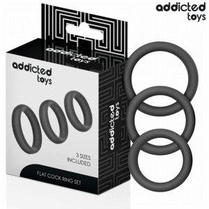 ADDICTED TOYS - SET OF FLAT SILICONE RINGS