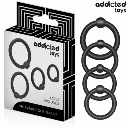 Addicted Toys silikoniset penisrenkaat, 4 kpl