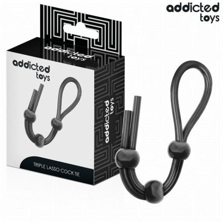Addicted Toys -silikoninen kolmisilmukkainen penisrengas