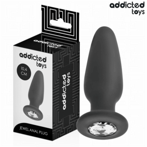 ADDICTED TOYS - ANAL PLUG WITH JEWEL SILICONE SIZE M 10.4 CM