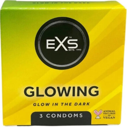 EXS Glow in the Dark -kondomit, 3 kpl