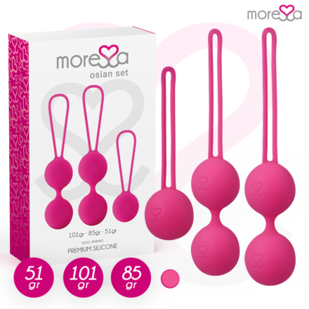 MORESSA - OSIAN SET PREMIUM SILICONE PINK (Osian One - 51 g  Osian Two - 101 g  Osian Three 85 g)