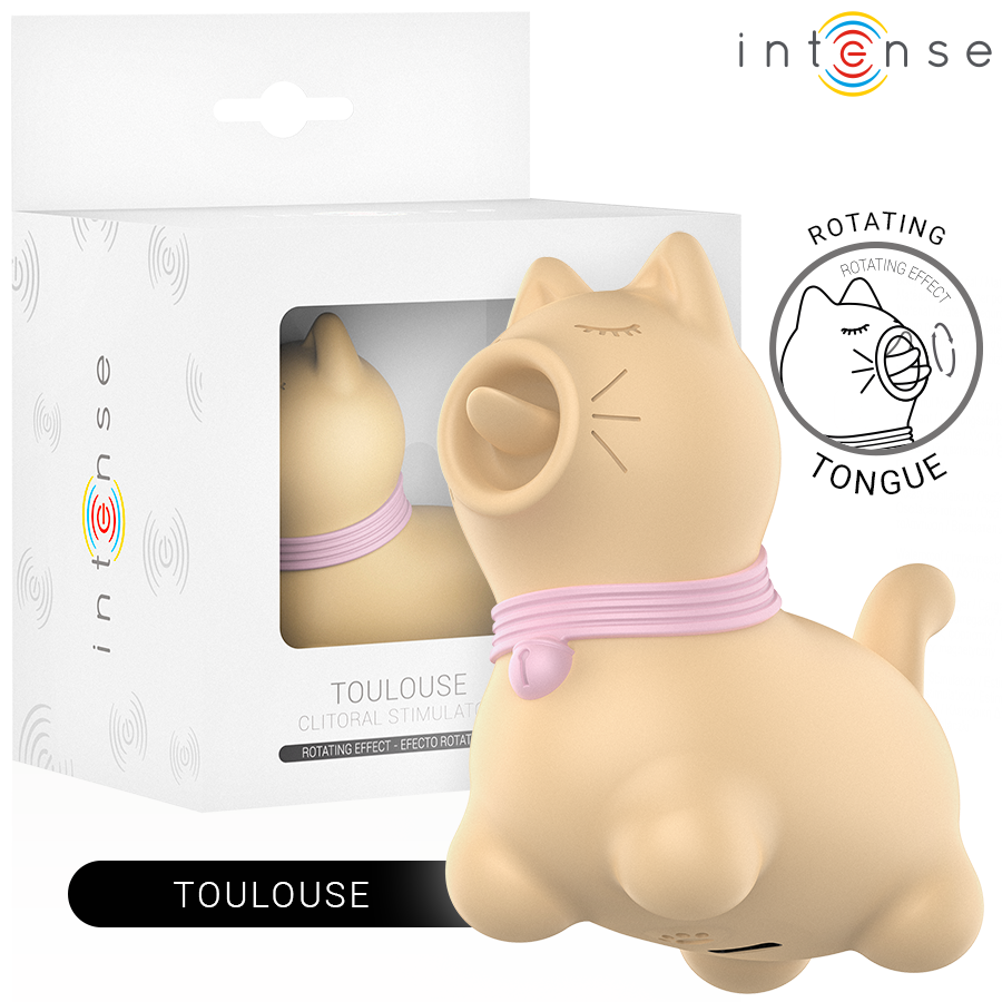 INTENSE - TOULOUSE STIMULATOR WITH 360 ROTATING TONGUE YELLOW