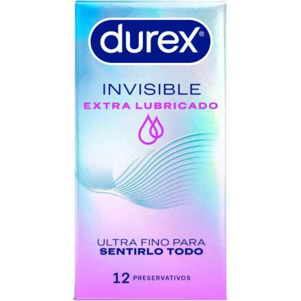 Durex Invisible Extra Lubricated -kondomit, 12 kpl
