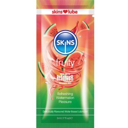 SKINS - FRUITY WATER-BASED LUBRICANT WATERMELON SINGLE-DOSE 5 ML