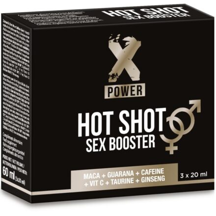 X POWER - HOT SHOT SEX BOOSTER INCREASE LIBIDO 3 X 20 ML